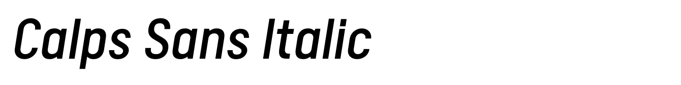 Calps Sans Italic